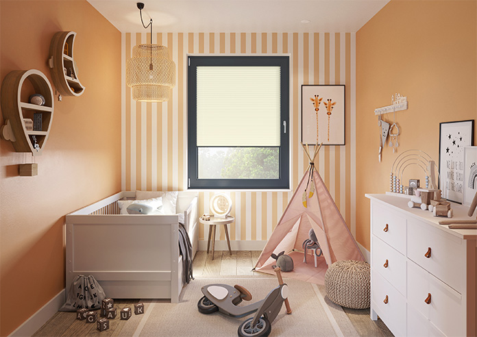 Solaris, Creme - Stick Fit Pleated Blind - Image 8